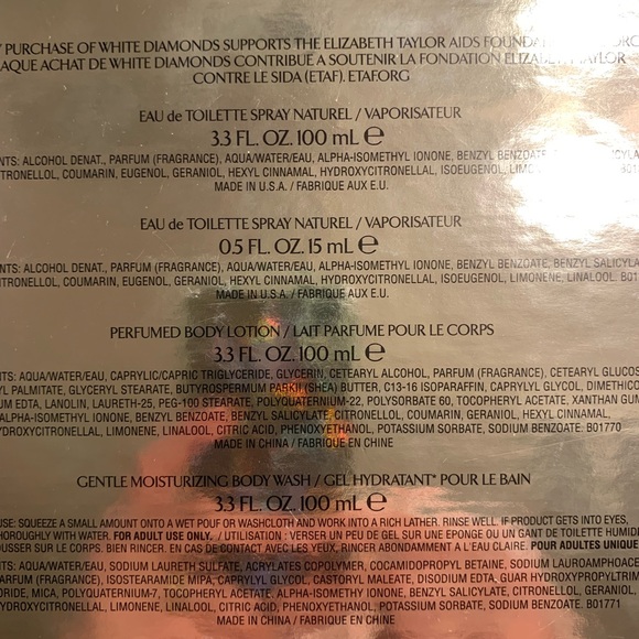 Elizabeth Taylor 4 piece set White Diamonds Legacy  gift set, NWT - Picture 2 of 4